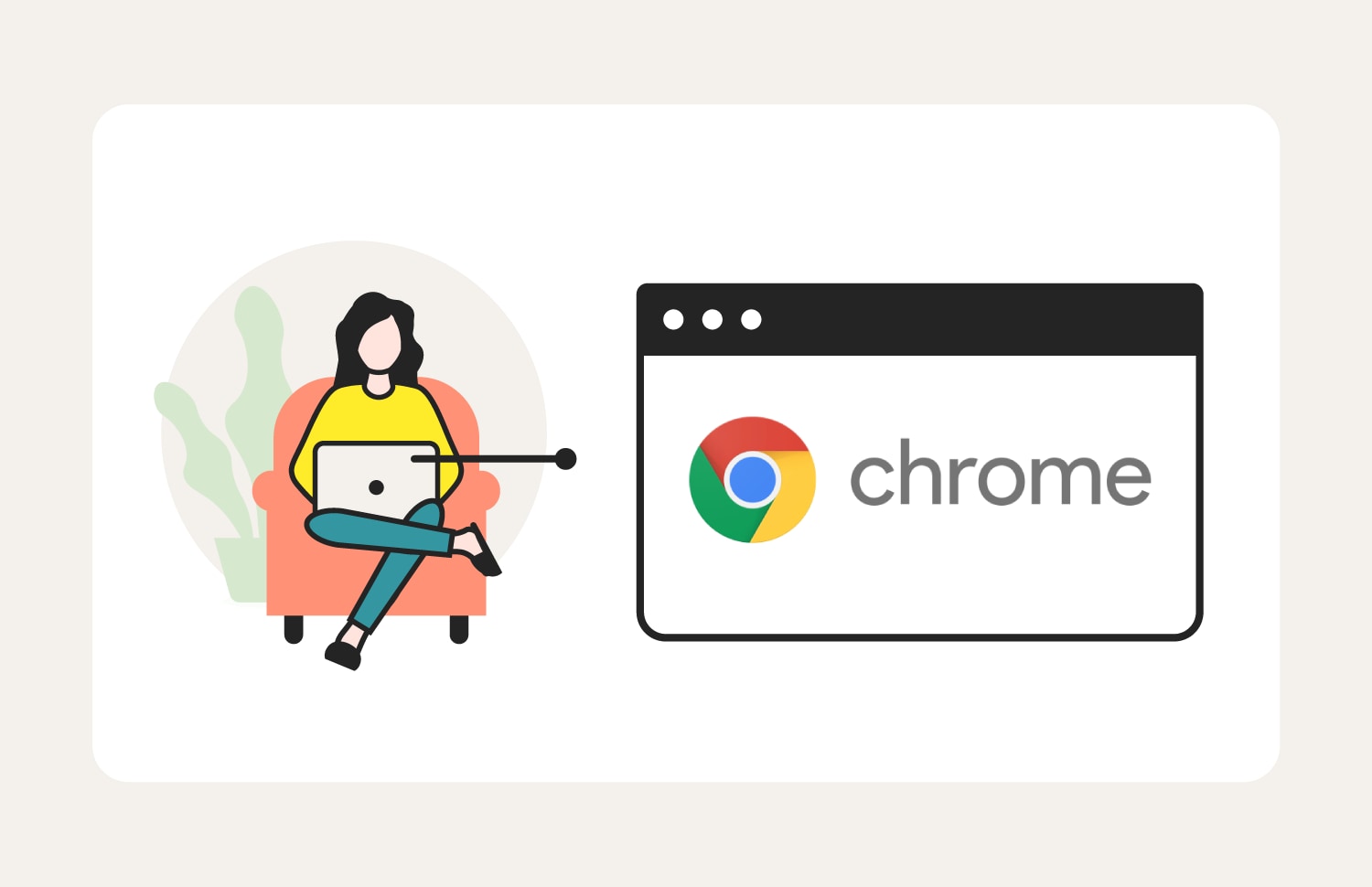 Alt text:  An illustration introduces the steps for how to clear cookies on Chrome.