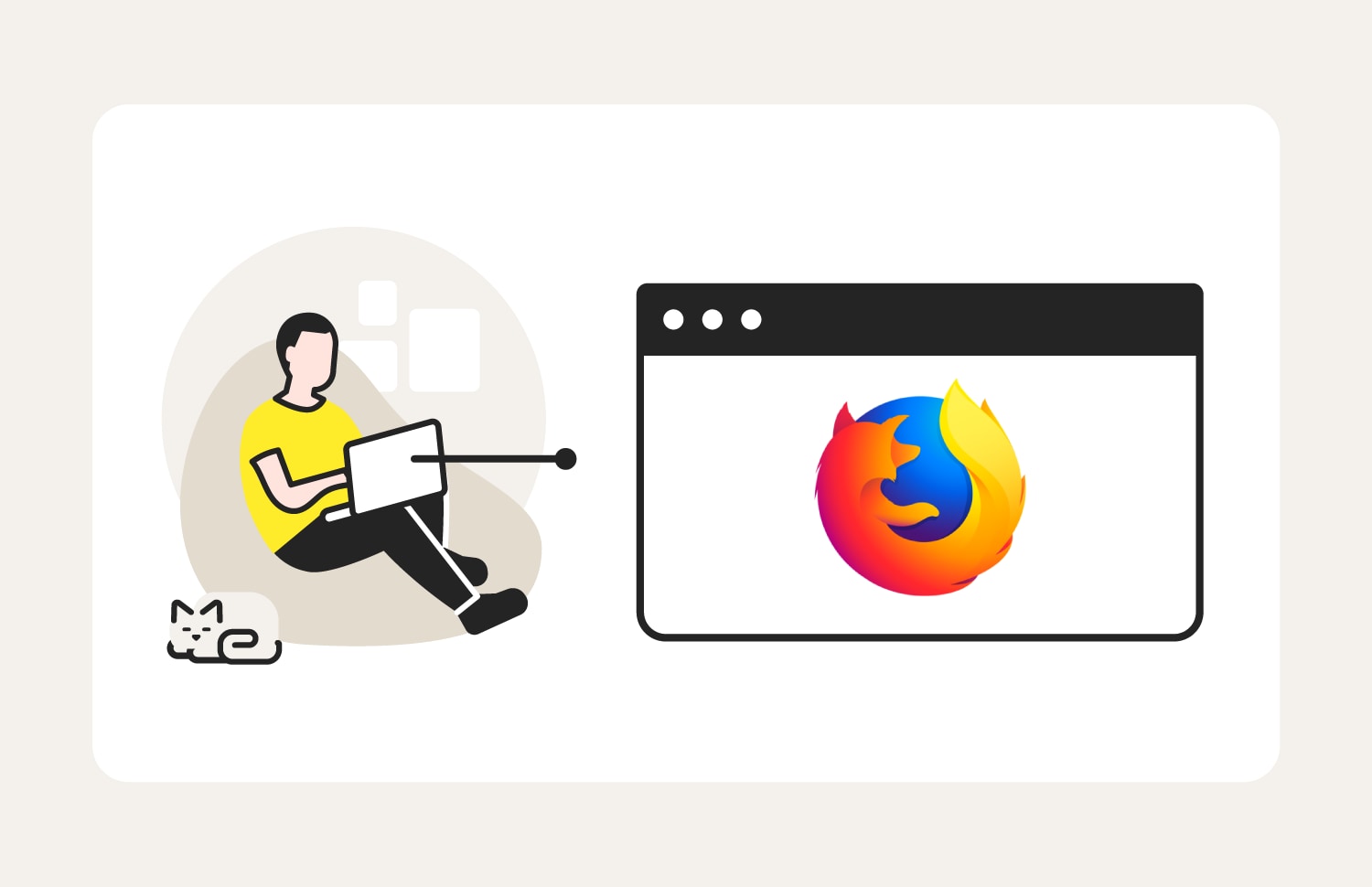 An illustration introduces the steps for how to clear cookies on FireFox.