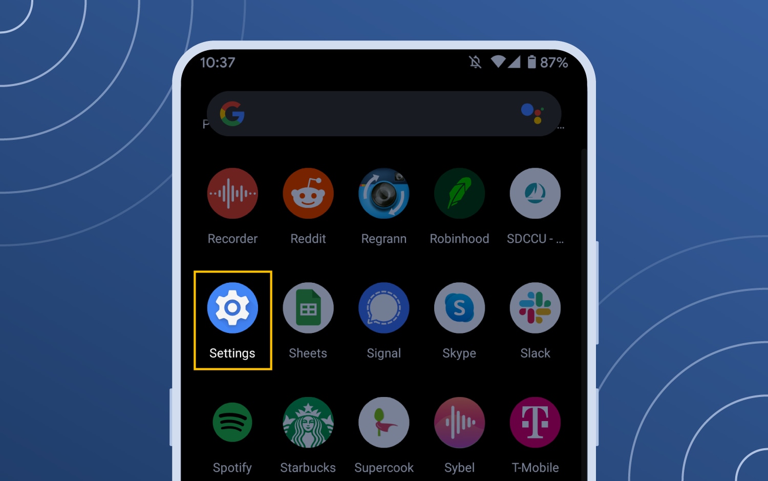a screenshot of how to remove bloatware on Android